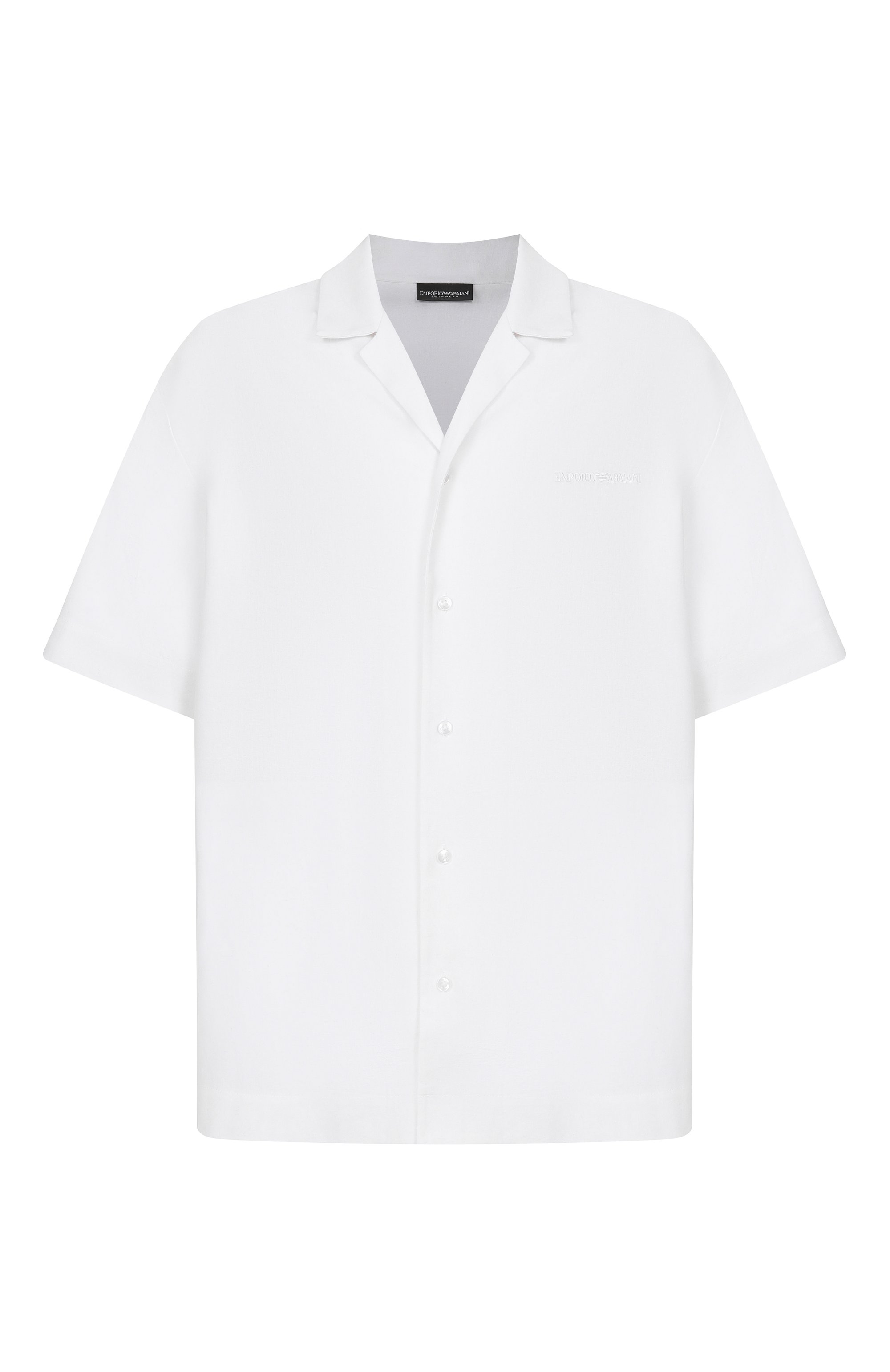 Рубашка изо льна и вискозы EMPORIO ARMANI белого цвета по цене 17700 руб., арт. EM000593/AF20590, фото 1 Рубашка изо льна и вискозы EMPORIO ARMANI, арт. EM000593/AF20590, фото 1