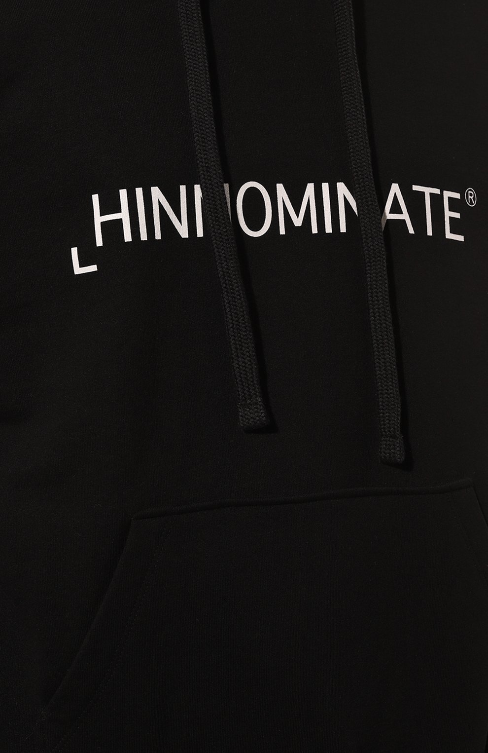Хлопковое худи HINNOMINATE черного цвета по цене 14900 руб., арт. HNM205, фото 5 Хлопковое худи HINNOMINATE, арт. HNM205, фото 5