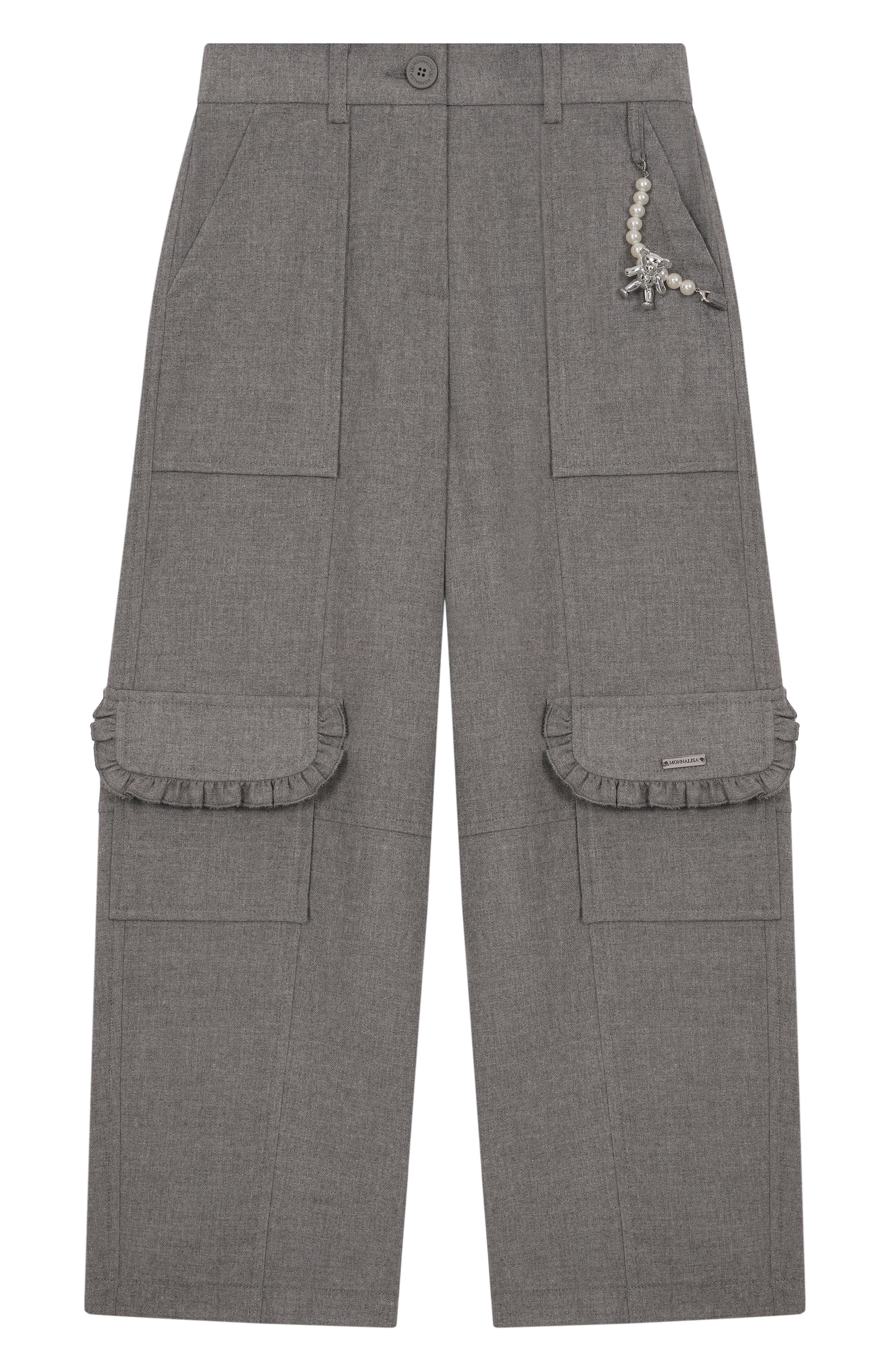 Хлопковые брюки-карго MONNALISA, арт. 11F414, фото 1