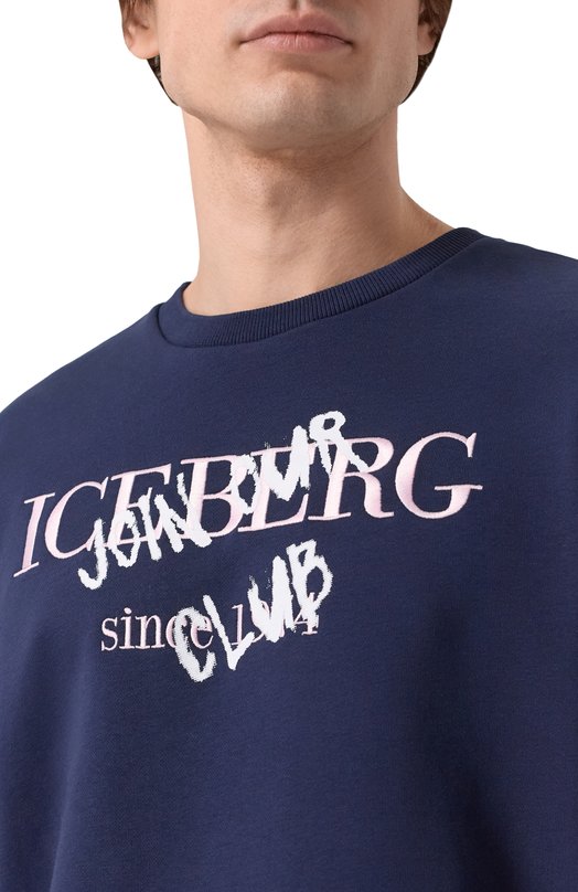 Хлопковый свитшот Iceberg E010/6317 Синий  E010/6317 Фото 5