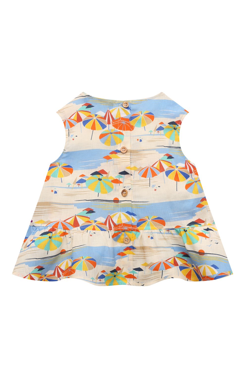 Льняной топ LORO PIANA разноцветного цвета по цене 42300 руб., арт. FAM0361, фото 2 Льняной топ LORO PIANA, арт. FAM0361, фото 2