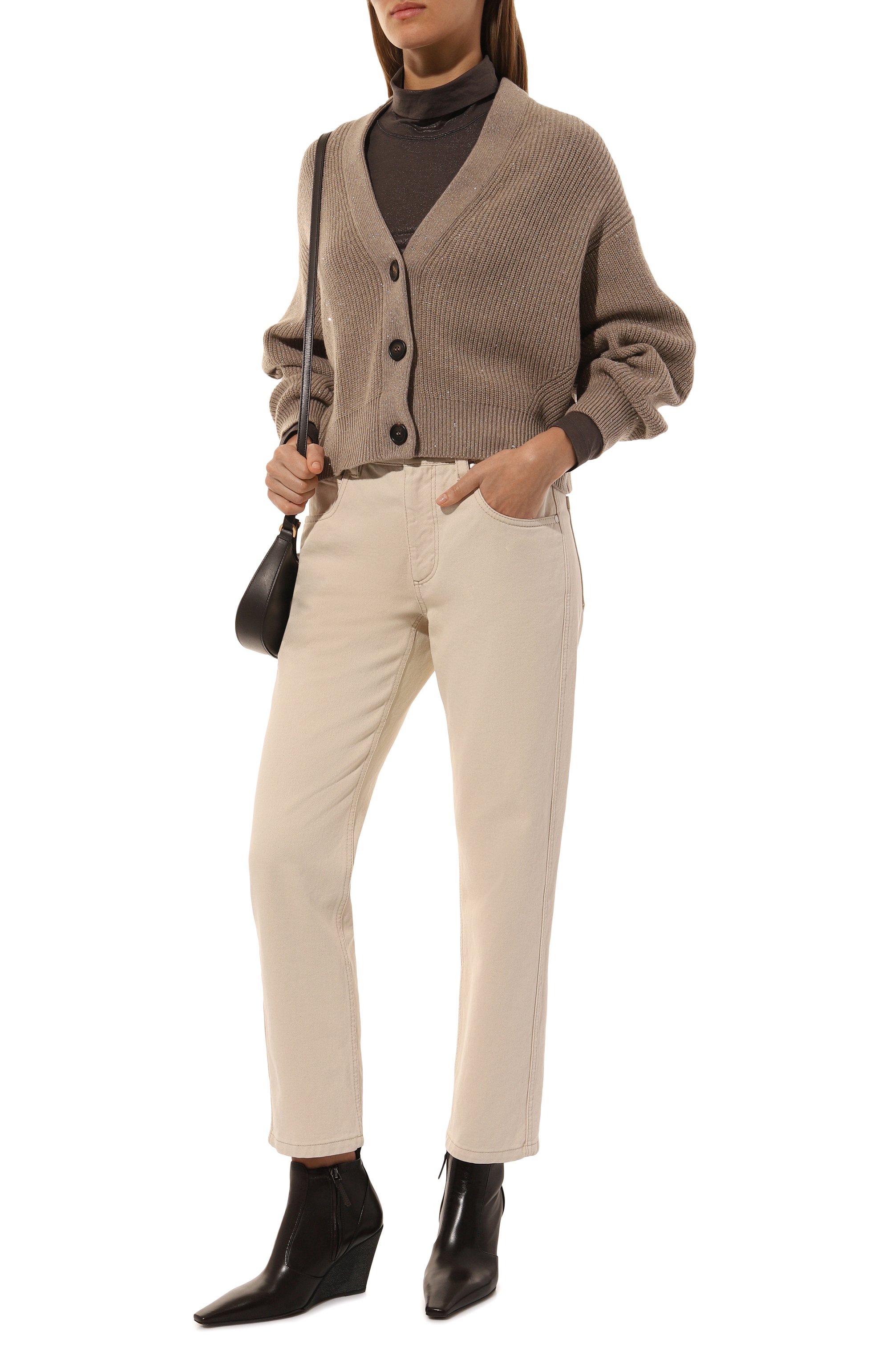 Джинсы BRUNELLO CUCINELLI бежевого цвета по цене 99500 руб., арт. MB030P5847, фото 2 Джинсы BRUNELLO CUCINELLI, арт. MB030P5847, фото 2