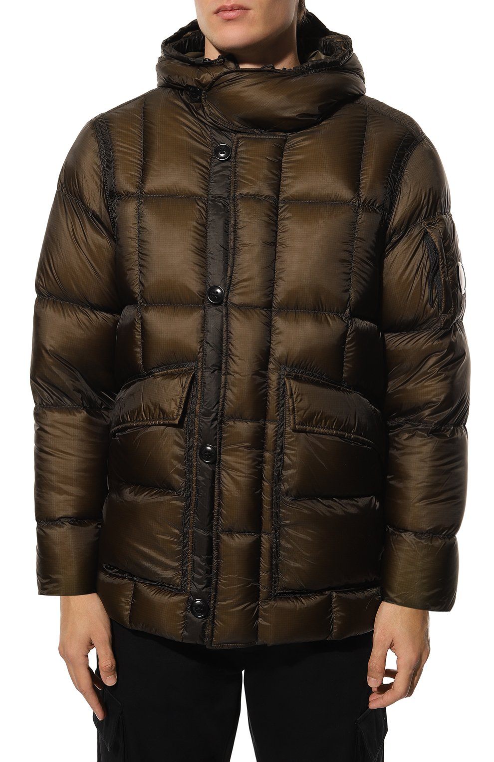Пуховик C.P. COMPANY хаки цвета по цене 96250 руб., арт. 13CM0W176A-006099A, фото 3 Пуховик C.P. COMPANY, арт. 13CM0W176A-006099A, фото 3