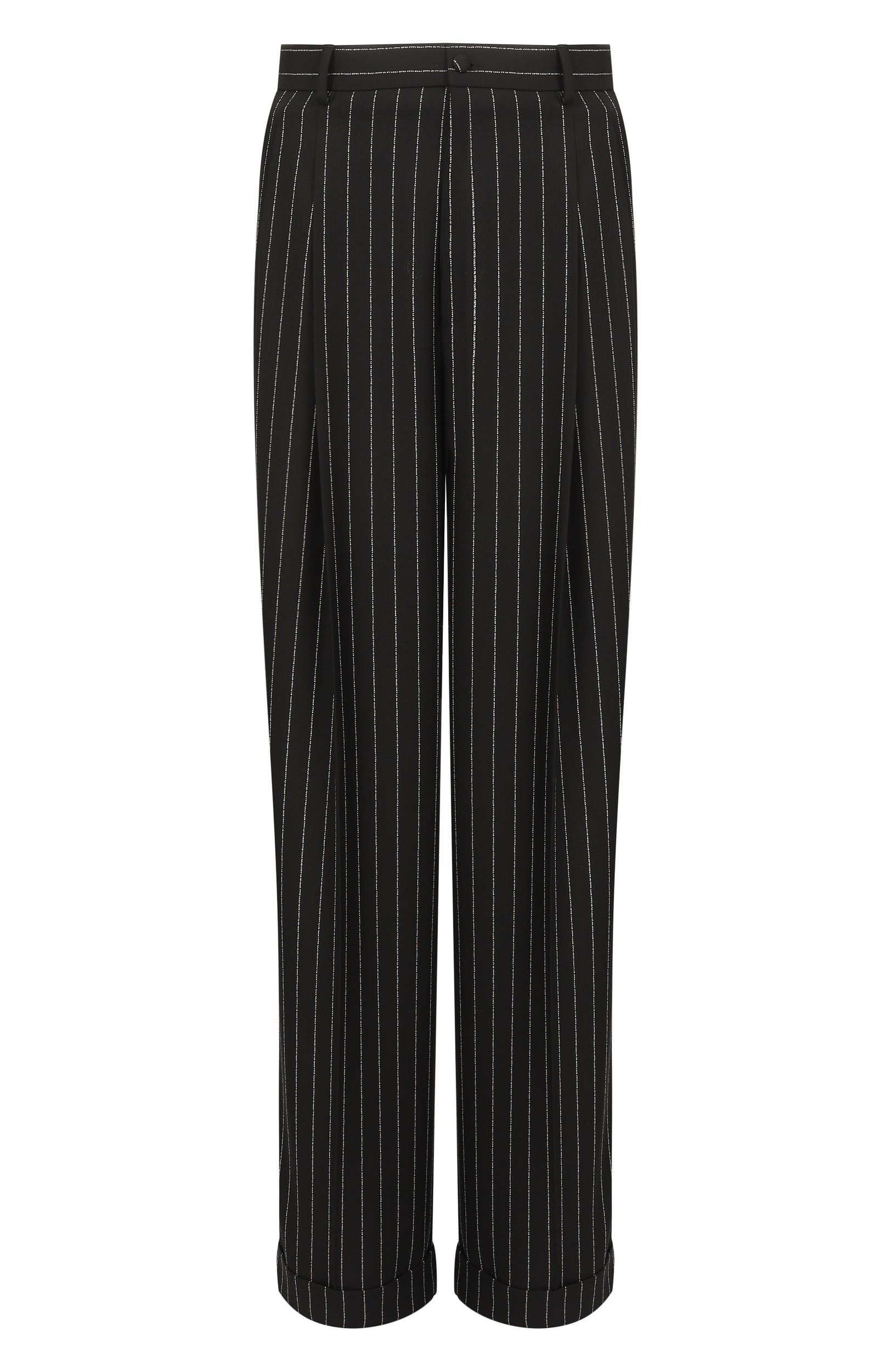Шерстяные брюки DOLCE & GABBANA темно-серого цвета по цене 175500 руб., арт. GP168T/GK570, фото 1 Шерстяные брюки DOLCE & GABBANA, арт. GP168T/GK570, фото 1