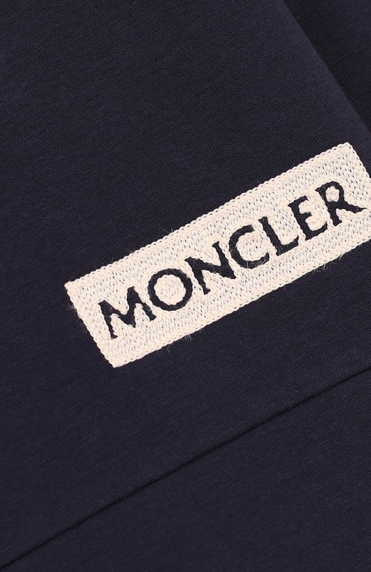 Детский хлопковый свитшот с оборками MONCLER ENFANT синего цвета, арт. D2-954-80673-50-80996/12-14A | Фото 3 (Рукава: Длинные; Статус �проверки: Проверено; Материал внешний: Хлопок; Принт: Без принта; Девочки Кросс-КТ: Свитшот-одежда; Материал сплава: Проверено, Проставлено; Драгоценные камни: Проставлено)