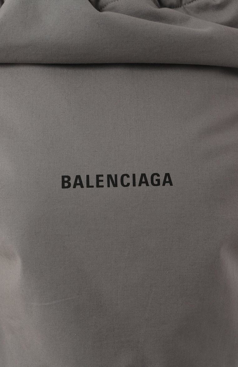 Женский хлопковый топ BALENCIAGA серого цвета, арт. 809439/TRM13 | Фото 6 (Драгоценные камни: Проставлено; Ма�териал сплава: Проставлено; Длина (для топов): Стандартные; Рукава: Без рукавов; Стили: Гранж; Материал внешний: Хлопок)