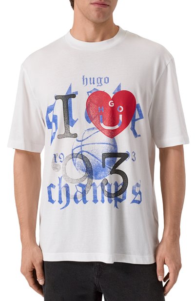 Хлопковая футболка HUGO BLUE, арт. 50543495, фото 3