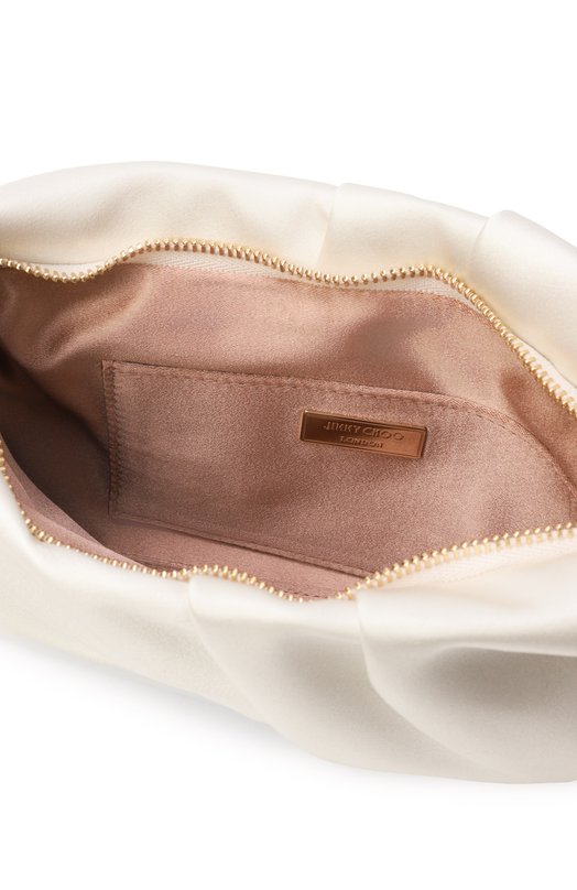 Клатч Bonny Jimmy Choo B0NNY CLUTCH/SAT Кремовый  B0NNY CLUTCH/SAT Фото 5