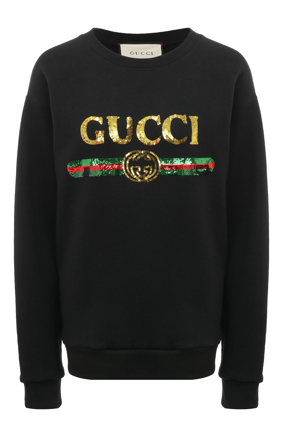 GUCCI ブラック 長袖 Tシャツ XS Хлопковый свитшот Gucci цвет черный купить в ЦУМ OUTLET, арт