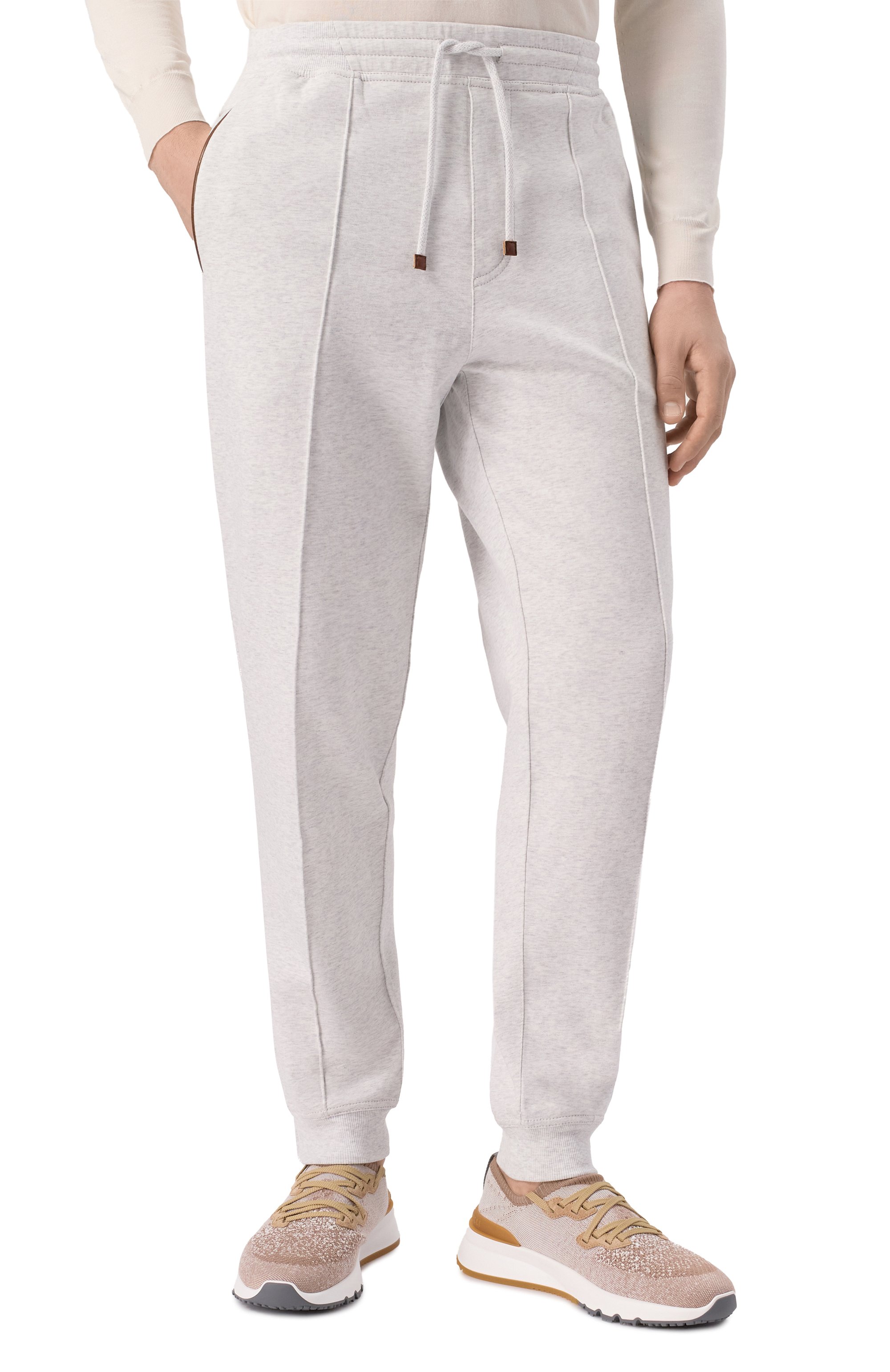 Хлопковые джоггеры BRUNELLO CUCINELLI, арт. MW8633315G, фото 3