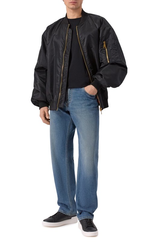 Хлопковая футболка Balmain FH1EF000/GD84 Чёрный  FH1EF000/GD84 Фото 2