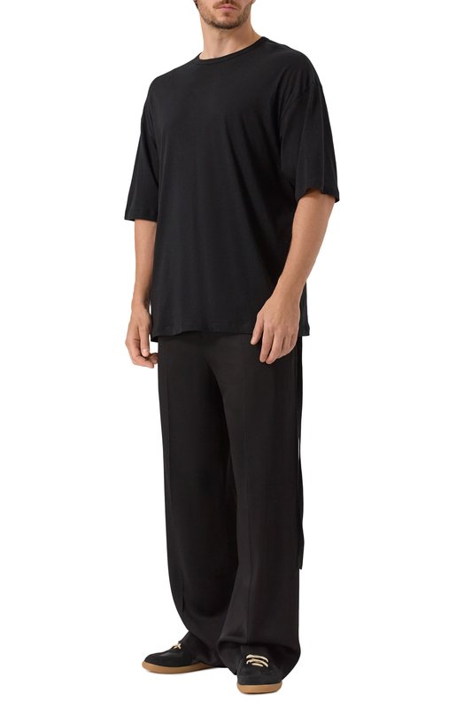 Хлопковая футболка Ann Demeulemeester B0013223/FA206 Чёрный  B0013223/FA206 Фото 3