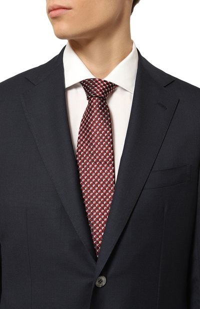 Шелковый галстук ZEGNA бордового цвета по цене 26350 руб., арт. 1P8/Z8D85TA8, фото 2 Шелковый галстук ZEGNA, арт. 1P8/Z8D85TA8, фото 2