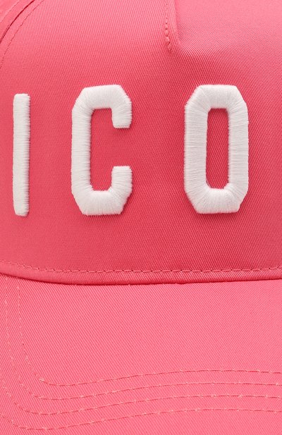 Хлопковая бейсболка DSQUARED2 розового цвета по цене 16500 руб., арт. BCW4001 05C00001, фото 3 Хлопковая бейсболка DSQUARED2, арт. BCW4001 05C00001, фото 3