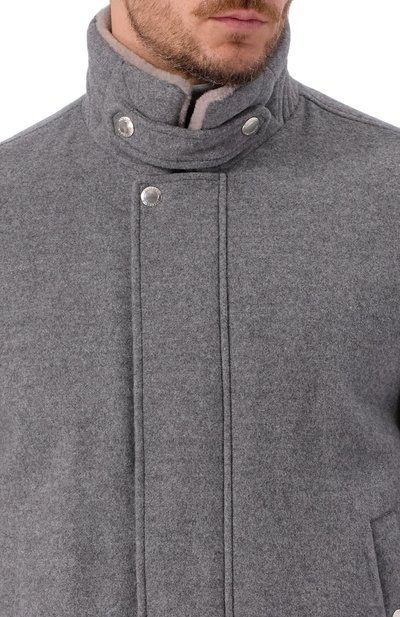 Бомбер с подкладкой из овчины BRUNELLO CUCINELLI серого цвета по цене 1505000 руб., арт. MT4016887, фото 5 Бомбер с подкладкой из овчины BRUNELLO CUCINELLI, арт. MT4016887, фото 5