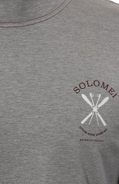 Шелковый лонгслив BRUNELLO CUCINELLI, арт. MM819KT70, фото 5
