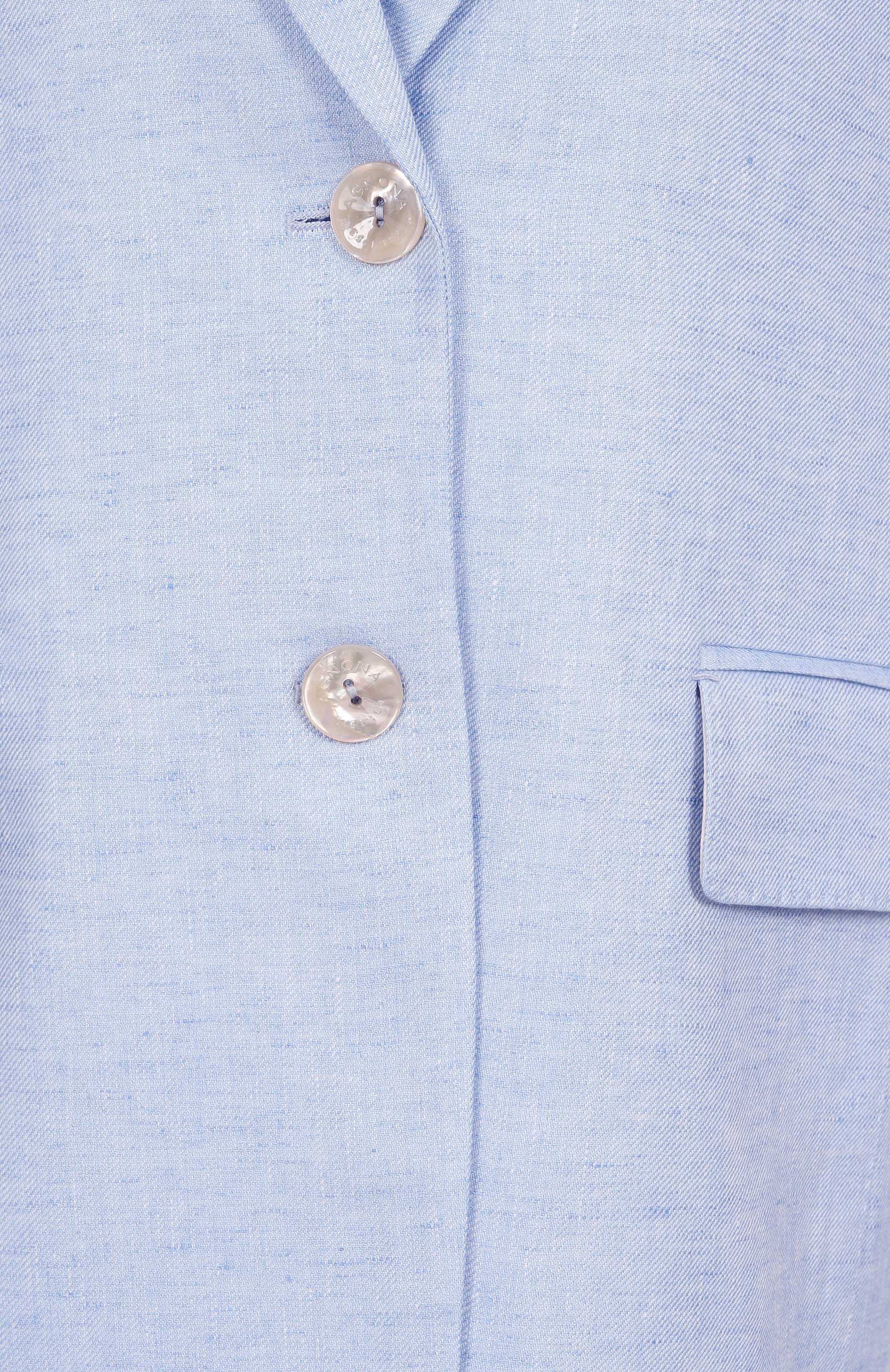 Льняной жилет AGNONA голубого цвета по цене 292500 руб., арт. TX0901/U3014, фото 6 Льняной жилет AGNONA, арт. TX0901/U3014, фото 6