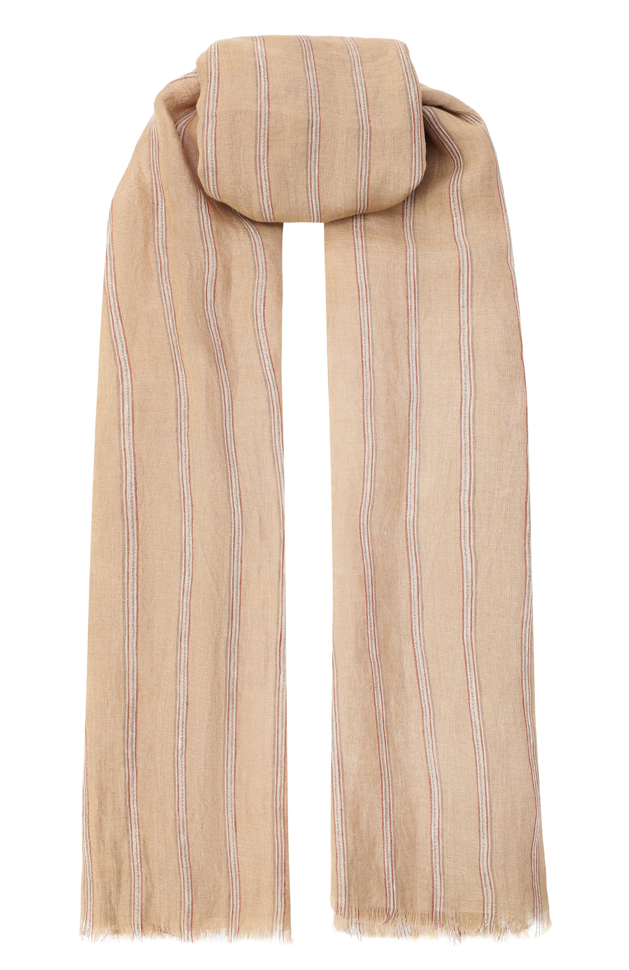 Льняной палантин BRUNELLO CUCINELLI, арт. MSCDAGL42, фото 1