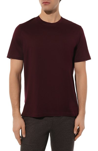Хлопковая футболка MVST бордового цвета по цене 39500 руб., арт. 13M660.MK00.MUST, фото 3 Хлопковая футболка MVST, арт. 13M660.MK00.MUST, фото 3