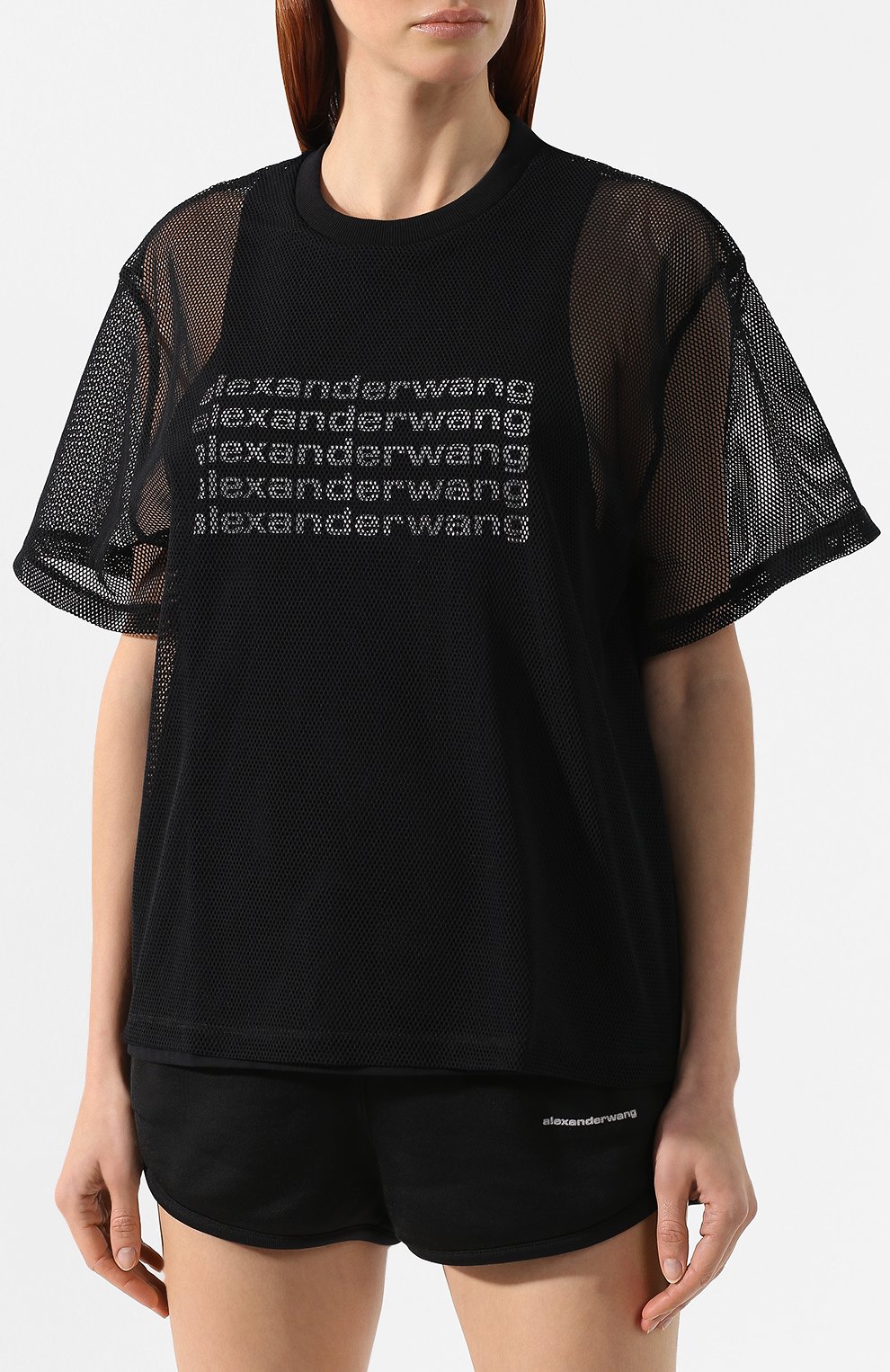 Футболка в сетку ALEXANDER WANG, арт. 1W491195X3, фото 3