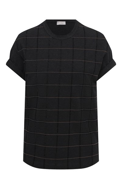 Женская хлопковая футболка BRUNELLO CUCINELLI, арт. M0T18BE100
