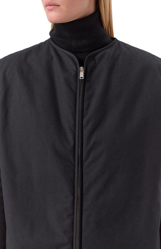 Хлопковый жилет Jil Sander J40FB0121/J45296 Чёрный  J40FB0121/J45296 Фото 5