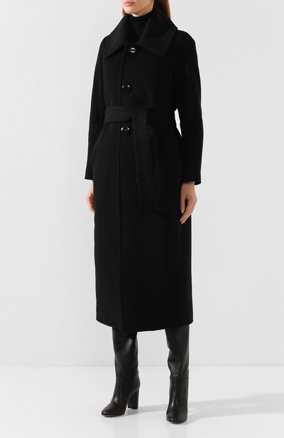 Шерстяное пальто DSQUARED2 черного цвета по цене 181500 руб., арт. S75AA0286/S48923, фото 3 Шерстяное пальто DSQUARED2, арт. S75AA0286/S48923, фото 3