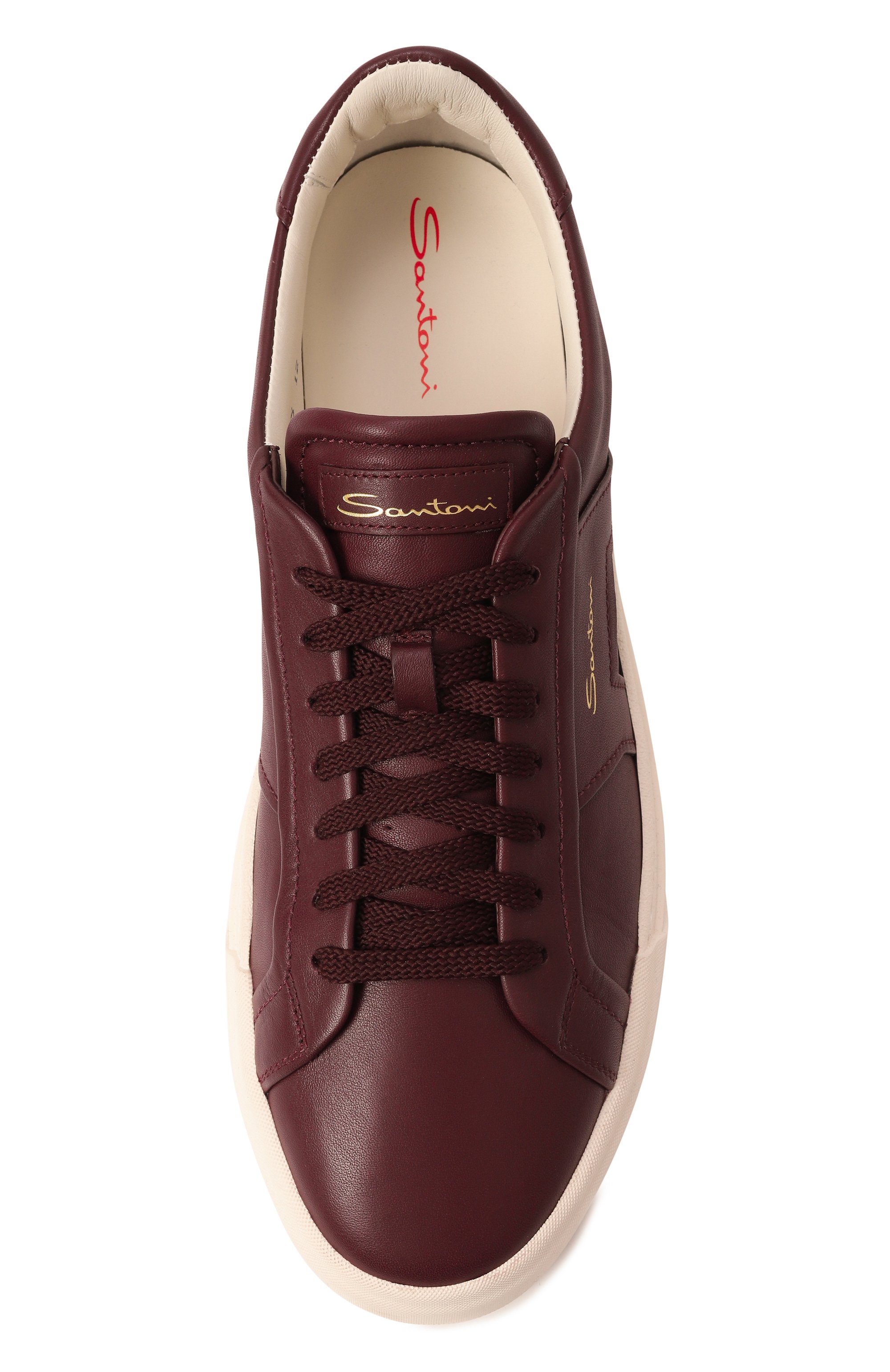 Кожаные кеды gloria SANTONI, арт. MBGG21779PNNGXWH, фото 6