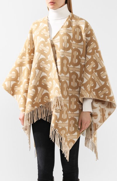Пончо из смеси шерсти и кашемира BURBERRY, арт. 8022741, фото 3