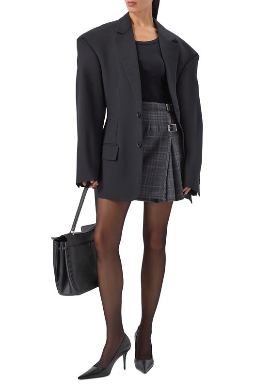 Плиссированная юбка Balenciaga 850673/TQT01 Серый  850673/TQT01 Фото 2