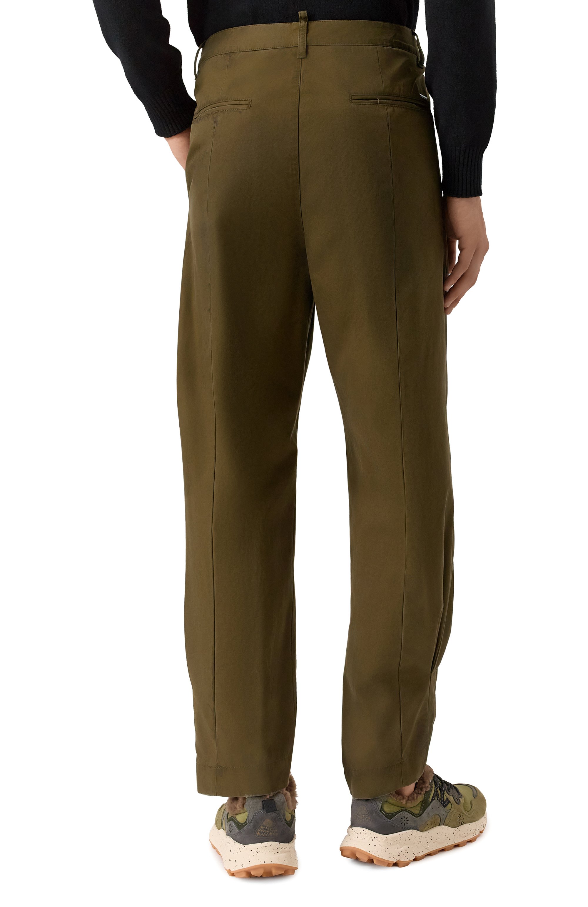 Хлопковые брюки DSQUARED2 хаки цвета по цене 79500 руб., арт. S74KB1063/S41794, фото 4 Хлопковые брюки DSQUARED2, арт. S74KB1063/S41794, фото 4