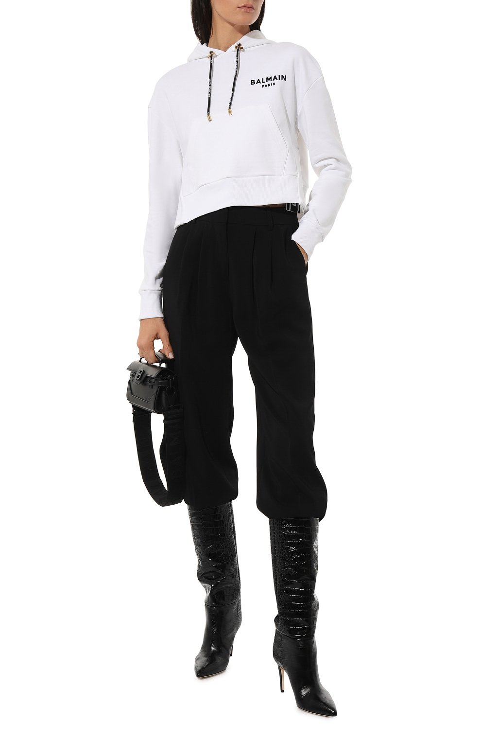 Хлопковое худи BALMAIN, арт. AF0JP000BB01, фото 2