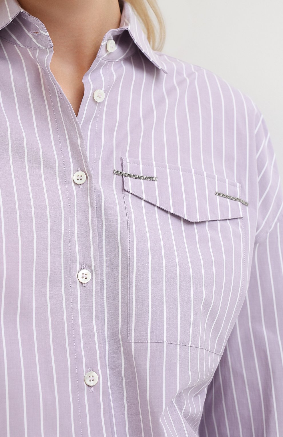 Хлопковая рубашка BRUNELLO CUCINELLI, арт. MP733MF116, фото 5