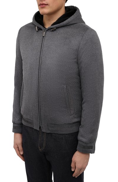 Бомбер из шерсти и шелка ZILLI SPORT, арт. MAW-0080T-JACH0/0001, фото 3