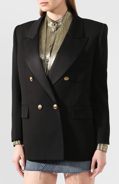 Шерстяной жакет SAINT LAURENT, арт. 614347/Y512W, фото 3