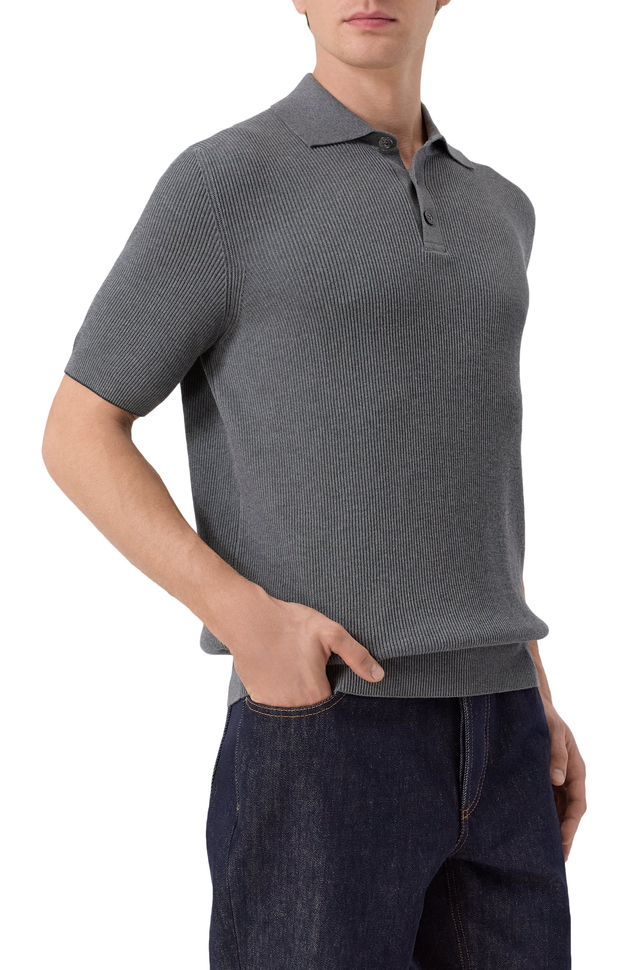 Хлопковое поло BRUNELLO CUCINELLI, арт. M29400005, фото 3