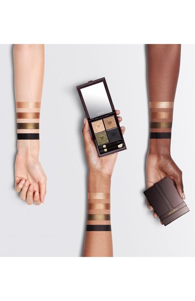 Палетка теней runway eye color quad crème, оттенок 47 olive smoke (7g) TOM FORD цвета по цене 9550 руб., арт. T1QS-01, фото 3 Палетка теней runway eye color quad crème, оттенок 47 olive smoke (7g) TOM FORD, арт. T1QS-01, фото 3