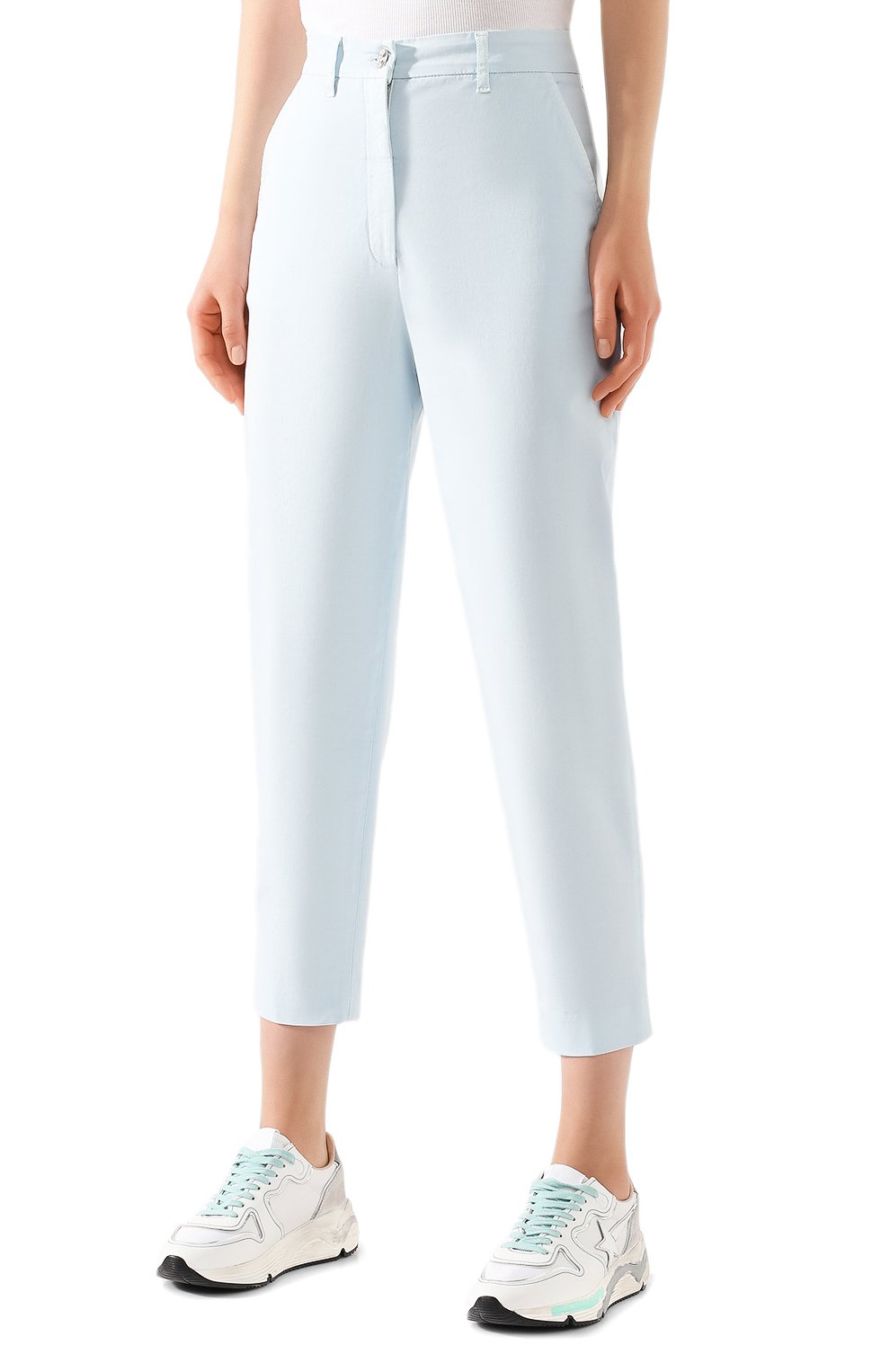 Хлопковые брюки TWO WOMEN IN THE WORLD голубого цвета по цене 18900 руб., арт. LAUREN/YEAT3, фото 3 Хлопковые брюки TWO WOMEN IN THE WORLD, арт. LAUREN/YEAT3, фото 3