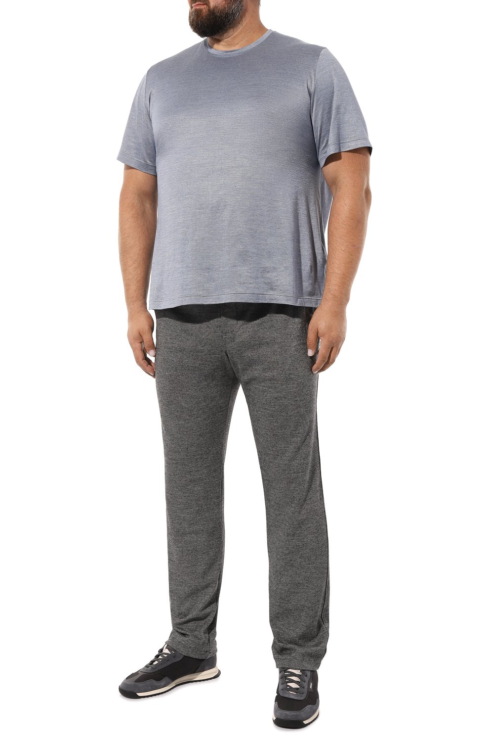 Брюки из хлопка и шерсти CAPOBIANCO серого цвета по цене 52300 руб., арт. MPAN.DB00./58-60, фото 2 Брюки из хлопка и шерсти CAPOBIANCO, арт. MPAN.DB00./58-60, фото 2