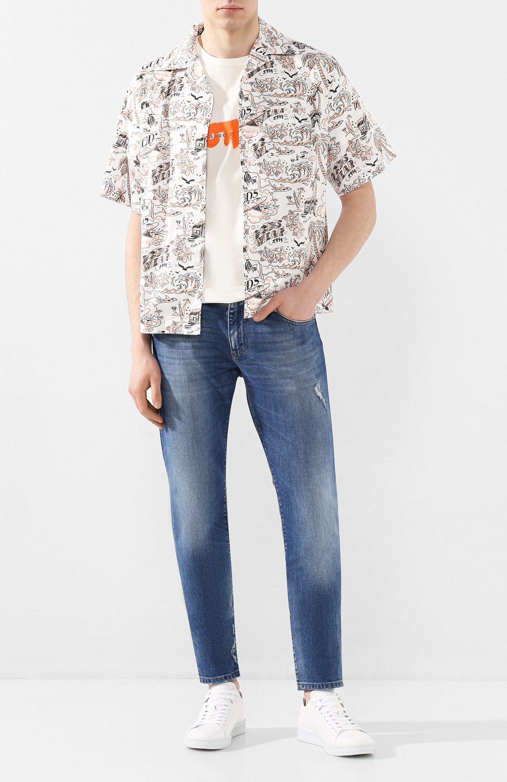 Кожаные кеды tennix KENZO, арт. FA55SN132L77, фото 2