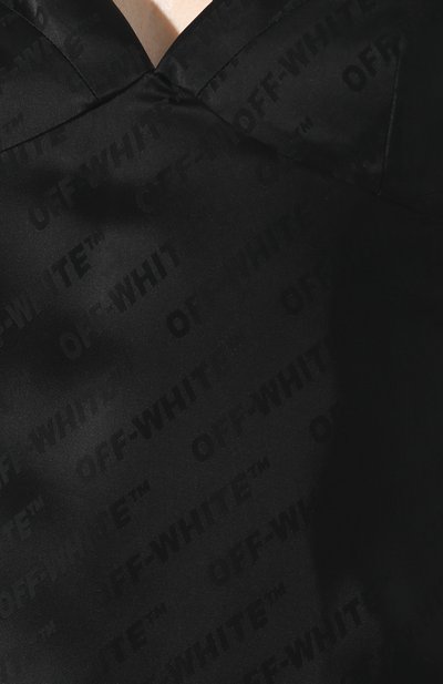 Атласное платье OFF-WHITE черного цвета по цене 51650 руб., арт. 0WDB120R19C860571000, фото 5 Атласное платье OFF-WHITE, арт. 0WDB120R19C860571000, фото 5