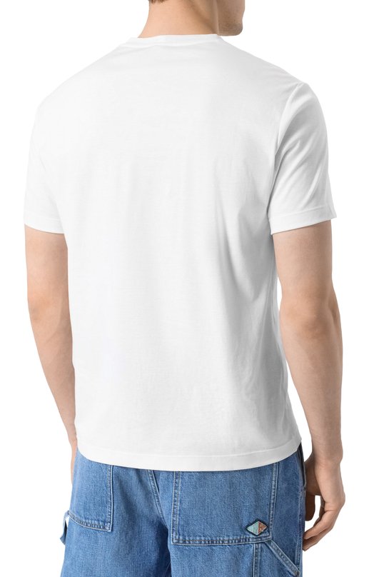 Хлопковая футболка Giorgio Armani 6LSM90/SJTKZ Белый  6LSM90/SJTKZ Фото 4