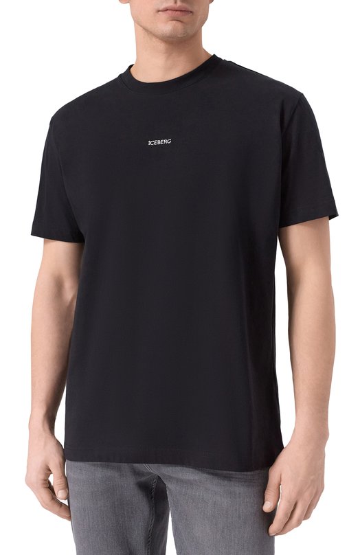 Хлопковая футболка Iceberg F045/6325 Чёрный  F045/6325 Фото 3