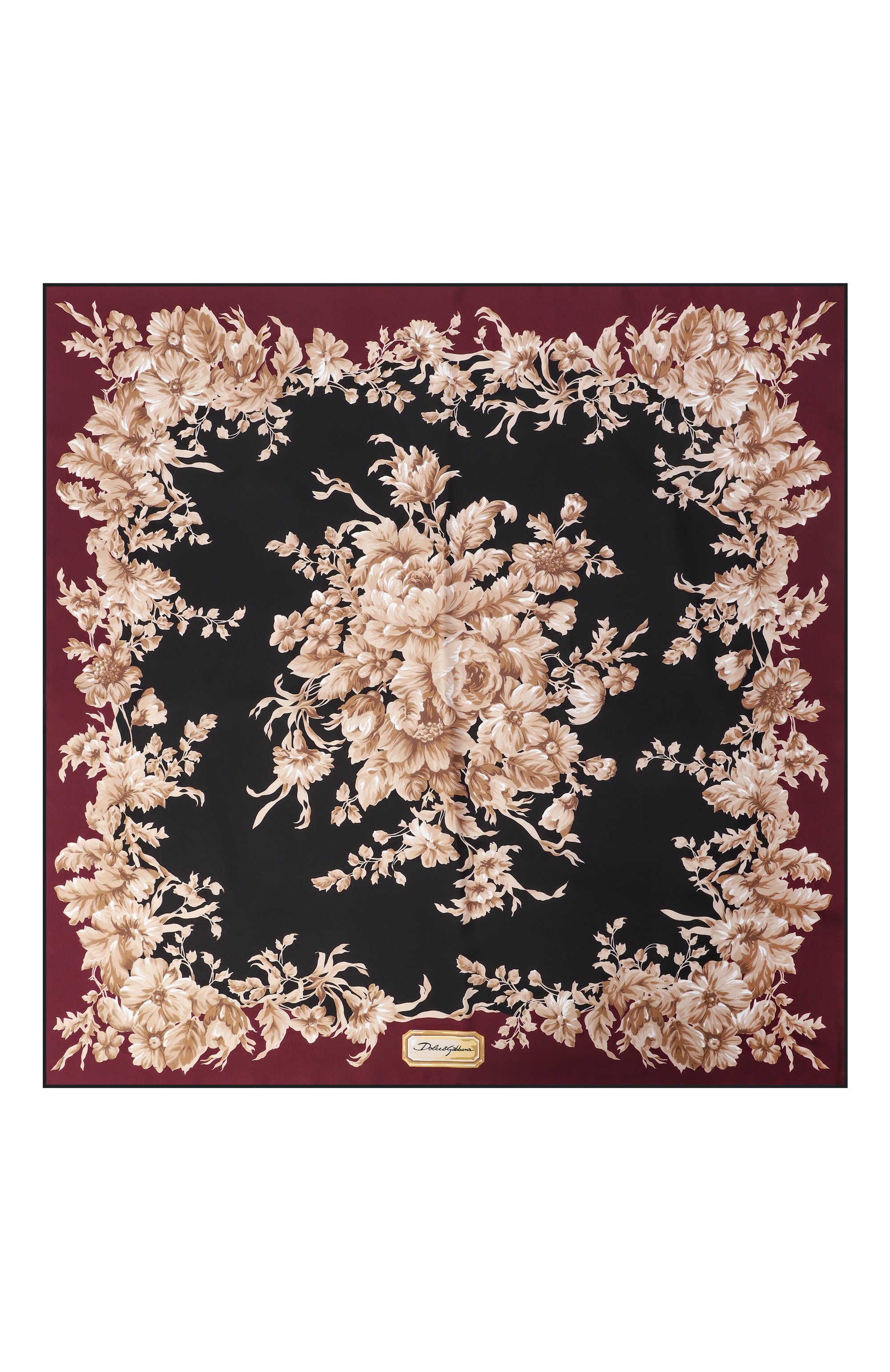 Шелковый платок DOLCE & GABBANA разноцветного цвета по цене 69950 руб., арт. FN090R/GDC9D, фото 4 Шелковый платок DOLCE & GABBANA, арт. FN090R/GDC9D, фото 4