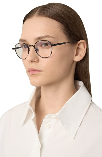 Женские оправа SAINT LAURENT черного цвета, арт. SL 730 001 | Фото 2 (Региональные ограничения белый список (Axapta Mercury): Не проставлено; Нос: Не проставлено)