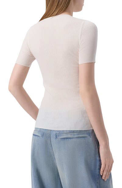 Шерстяной топ PETAR PETROV кремового цвета по цене 39950 руб., арт. S26K31, фото 4 Шерстяной топ PETAR PETROV, арт. S26K31, фото 4