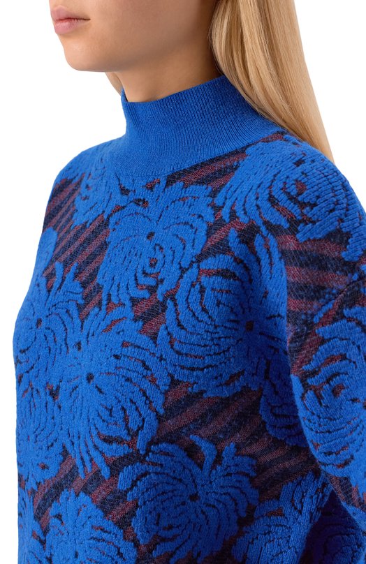Свитер из шерсти и вискозы Dries Van Noten 011237-2731-504 Синий  011237-2731-504 Фото 5