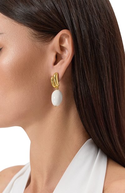 Серьги iris COPINE JEWELRY белого цвета по цене 26400 руб., арт. IRISWHITE, фото 2 Серьги iris COPINE JEWELRY, арт. IRISWHITE, фото 2