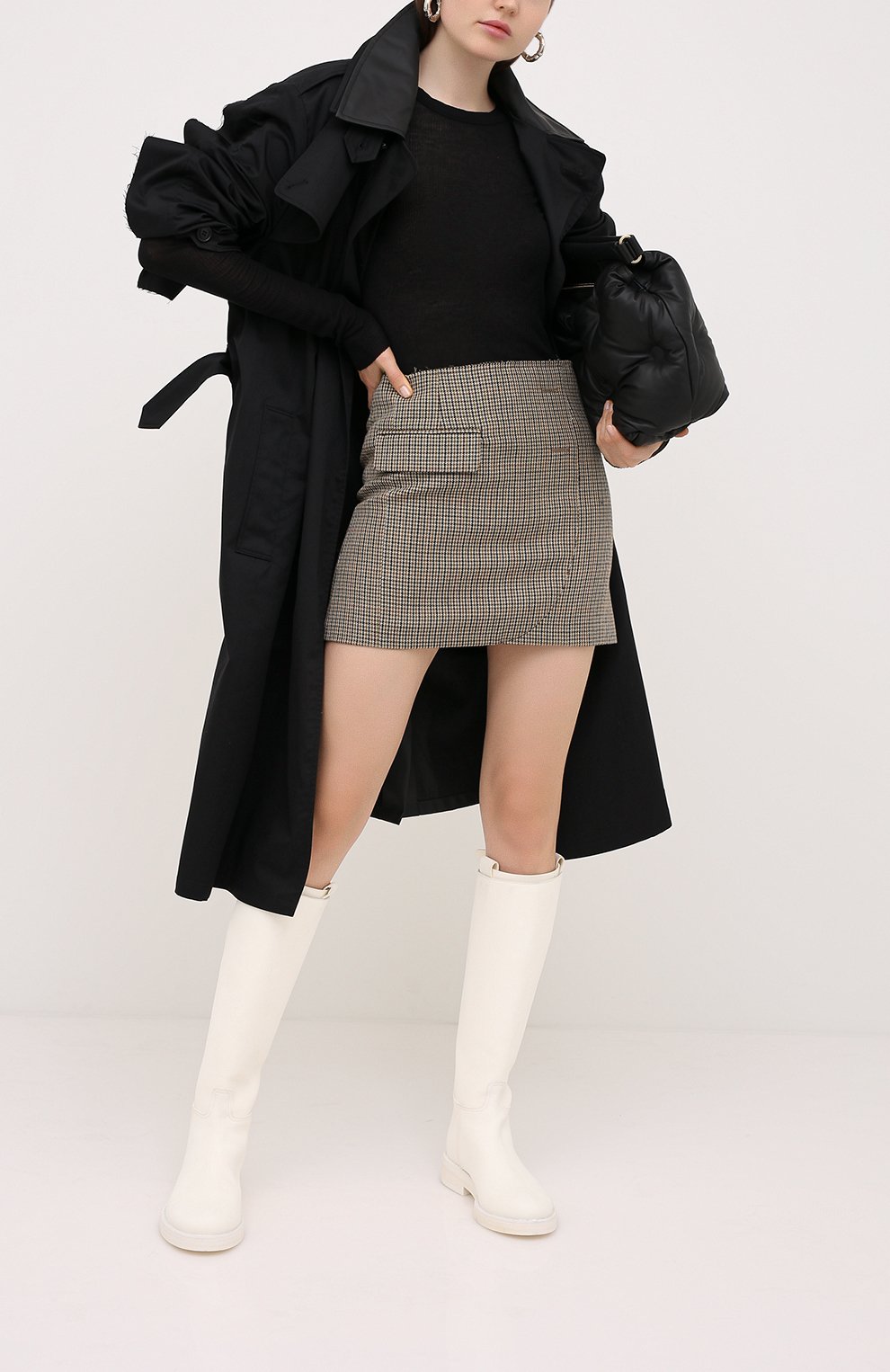 Шерстяная юбка VETEMENTS, арт. WAH21SK031 1206/BR0WN CHECK, фото 2