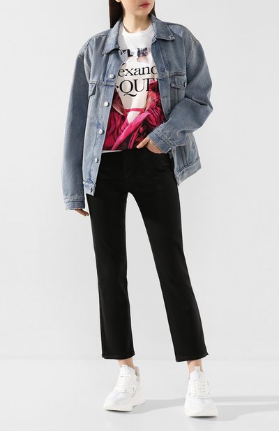 Хлопковая футболка ALEXANDER MCQUEEN, арт. 610895/QZAAZ, фото 2